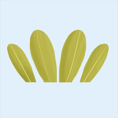 Wall Mural - a grass leaf with green color design vector