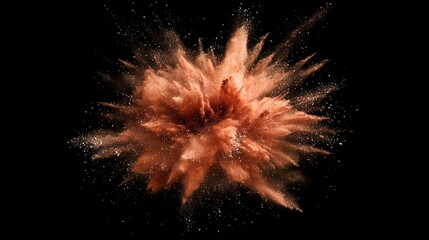 Wall Mural - vibrant powder explosion with intricate patterns, transforming into mystical floating sparks.