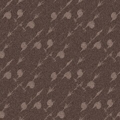 Wall Mural - Trendy brown linen flower shape seamless pattern with irregular fabric texture effect. Organic close up woven floral block print background. Gender neutral modern mocha bloom scandi material swatch.