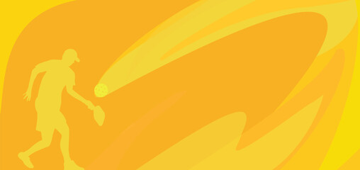 Wall Mural - great abstract art pickleball background design for any media