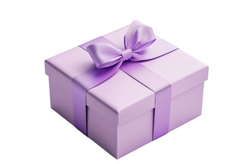 Wall Mural - Purple box with a bow on top of it