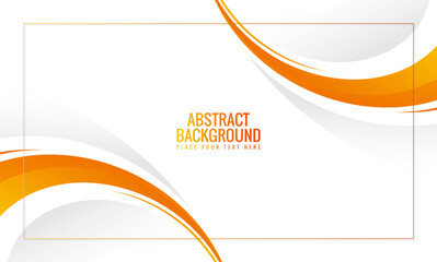 Wall Mural - abstract orange wave design background