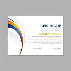 Wall Mural - colorful abstract wave award certificate