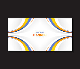 Wall Mural - colorful wave abstract business banner collection