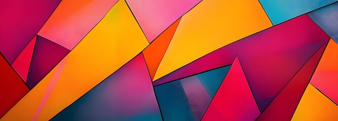 Wall Mural - A colorful geometric pattern with sharp lines and vibrant contrasting colors