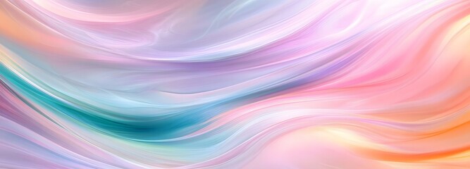 Wall Mural - a soft abstract design of swirling pastels, creating a calming and dreamy atmosphere