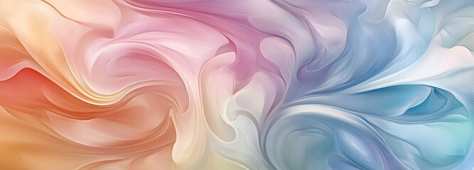 Wall Mural - a soft abstract design of swirling pastels, creating a calming and dreamy atmosphere