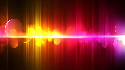 Wall Mural - abstract red orange yellow light streaks and circles