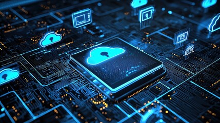 Secure Cloud Computing Network Data Protection Digital Technology