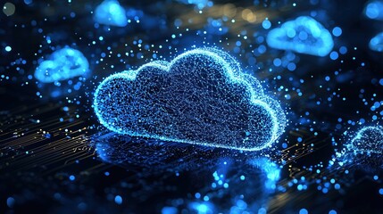 Digital Cloud Network Data Technology Abstract Concept