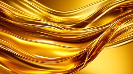 Wall Mural - golden liquid swirling abstract background