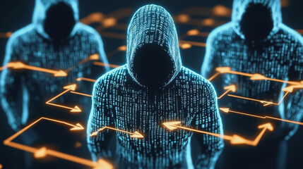 hacker are planning to hack and attack networks and cyber security , innovative smart city and graph
