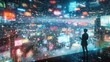 © abdul kahfi - Cyberpunk Metropolis: A Futuristic Vision of Urban Sprawl