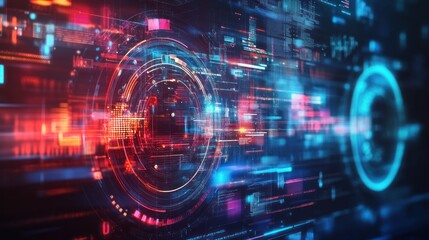 Abstract Digital Interface: Futuristic Technology Background