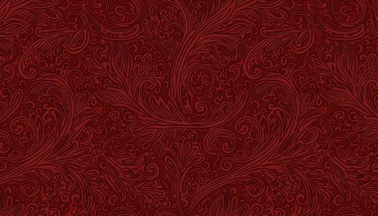 elegant vintage red pattern wallpaper, evoking a sophisticated atmosphere with classic flair and tim