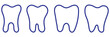 © Gemivector5 - set of different outline tooth icon. tooth liner icon set.