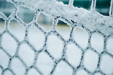 a hockey goal net frame
