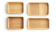 © Gustav - Four Wooden Rectangular Trays: A Minimalist Home Decor Set