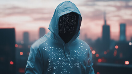 Hacker are planning to hack and attack networks and cyber security , innovative Smart city and graphs with statistics to analyze business potential and predict future developments in company growth.
