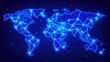 © DZIKRA  - Global network connection, world map, digital technology, space background, website banner
