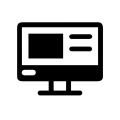 Aufkleber - Computer Screen Vector Icon – Technology and Display Symbol