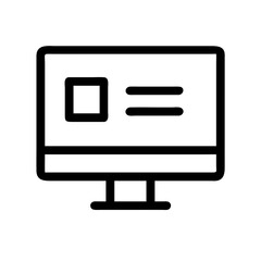 Aufkleber - Computer Screen Vector Icon – Technology and Display Symbol