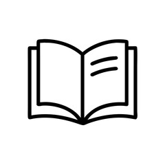 Poster - Open Book Vector Icon – Minimalist Knowledge Symbol