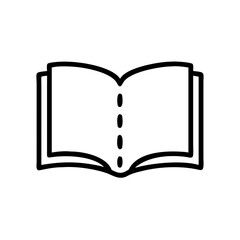 Poster - Open Book Vector Icon – Minimalist Knowledge Symbol