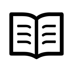 Poster - Open Book Vector Icon – Minimalist Knowledge Symbol