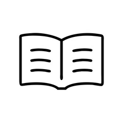 Poster - Open Book Vector Icon – Minimalist Knowledge Symbol