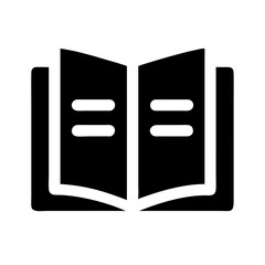Poster - Open Book Vector Icon – Minimalist Knowledge Symbol