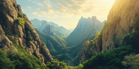 Wall Mural - Mountains Relaxing fluid imagery for