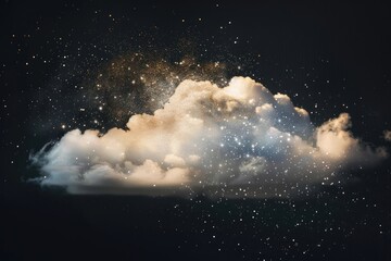 Wall Mural - ethereal cloud with sparkling stars