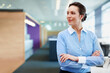© peopleimages.com - Happy woman, confident and thinking in office for business, career development and future ideas. Employee, arms crossed and planning in corporate workplace for choice, decision making or day dreaming