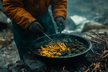 Wall Mural - Gourmet Outdoor Cooking Experience