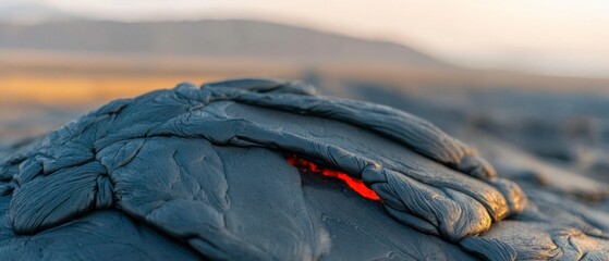 Wall Mural - Volcanic Lava Flow Texture  Abstract Dark Grey Rock Background