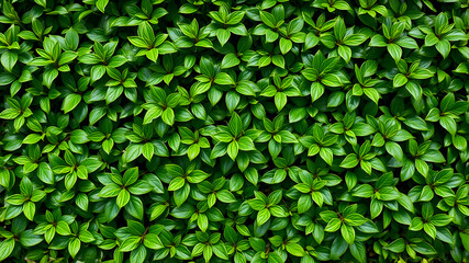 Wall Mural - Lush leaves of boxwood background pattern