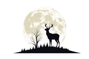 Wall Mural - moon silhouette outdoors nature.