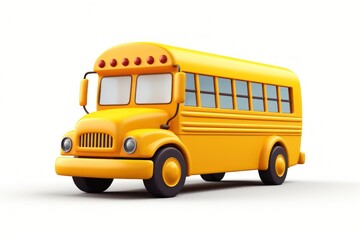 Wall Mural - Bus vehicle white background transportation.