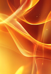 Wall Mural - abstract orange and yellow wave design fiery abstract composition with vibrant orange and yellow swi