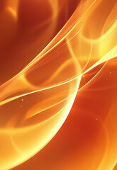 Wall Mural - Trendy summer fluid gradient background, colorful gold-orangefarbener Farbverlaufshintergrund mit Wellenelementen und Leuchteffekten, abstraktes