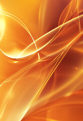 Wall Mural - Trendy summer fluid gradient background, colorful gold-orangefarbener Farbverlaufshintergrund mit Wellenelementen und Leuchteffekten, abstraktes