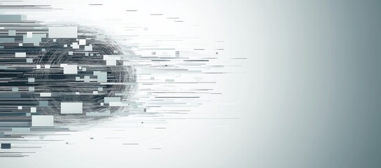 Aufkleber - Digital background perfect for tech processes, neural networks, artificial intelligence, data transfer and security, ai generated background for digital storage, multimedia presentations