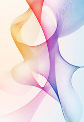 Wall Mural - abstract wave background with blue curves and light patterns shape, wave, pattern, design, light, il