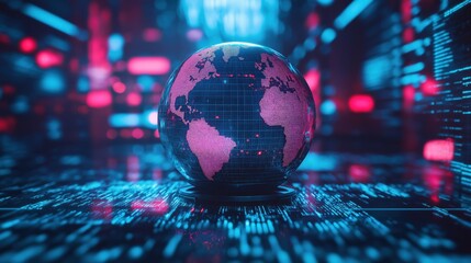 Aufkleber - digital abstract background, monitor, news, globe, security, breaking news, breaking news