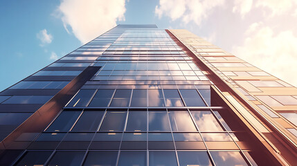 Wall Mural - Low rise office complex building office building architecture empty street outside wall modernity civilization. growing up
