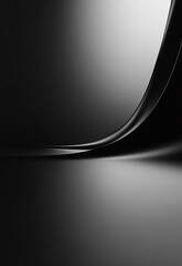 Wall Mural - abstract black wave background. black and white ripples abstract black wave banner with fluid curves
