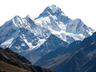 High mountains 
isolated on white background