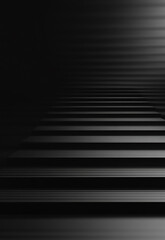 Wall Mural - black wall background a dark, empty room with spotlights shining on a black wall and a platform.