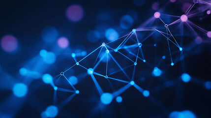 Wall Mural - a digital representation of global communication networks, showcasing interconnected nodes and data 
